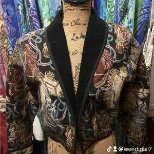 New identity size Medium Equestrian Horse crop jacket. Corduroy collar